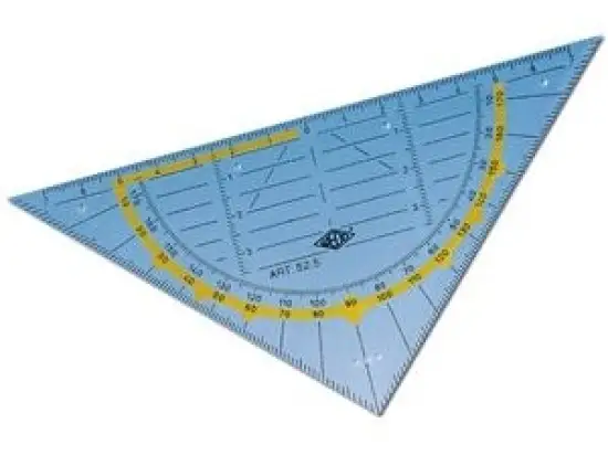 Geometrie-Dreieck Wedo 525 52 5, 52.5 Hypotenuse 16cm Plexiglas transparent
