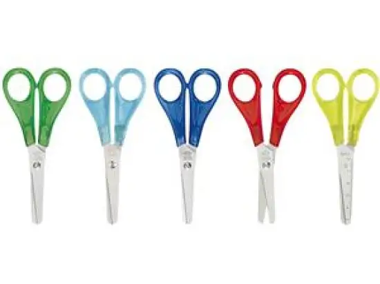 Bastelschere Wedo 7372 73 72 13,0cm/5" Kunststoffgriff, rund, sortiert, Pack 12 Stk