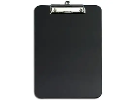 Klemmbrett Wedo 57601 57 601 A4, Kunststoff, schwarz Klemmer oben