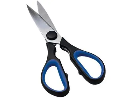 Allzweckschere Wedo 97985 979 85 Soft-Cut Länge: 21cm, Gummigriff schwarz/blau Edelstahl