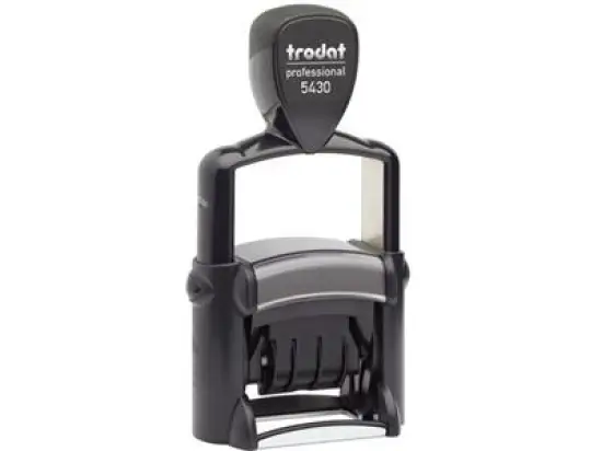 Selbstfärbender Stempel Trodat 121345 professional 5430/L Datum mit Textplatte EINGEGANGEN BEZAHLT GEBUCHT