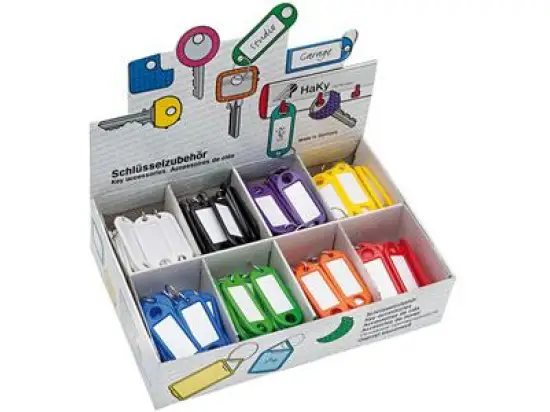 Schlüsselanhänger Wedo 2628034 262 8034 sortiert mit Schild, Pack 200 Stk