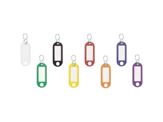 Schlüsselanhänger Wedo 262803499 262 803499 sortiert mit Schild, mit S-Haken, Pack 100 Stk