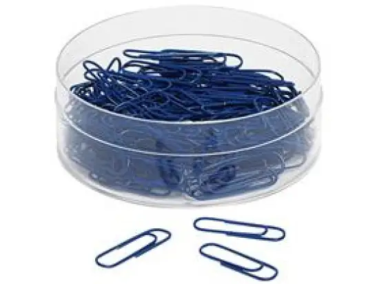 Büroklammern Wedo 901244303 901 244303 Länge: 27 mm, Nylonstoffüberzug, blau, Pack 140 Stk