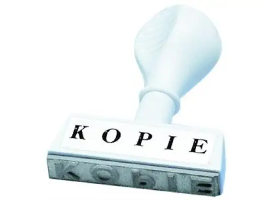 Textstempel Wedo 19324 193 24 Text: "KOPIE", Kunststoff, weiß