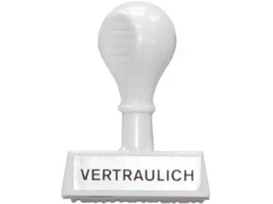 Textstempel Wedo 19326 193 26 Text: "VERTRAULICH", Kunststoff, weiß