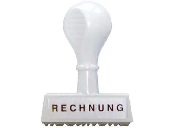 Textstempel Wedo 19327 193 27 Text: "RECHNUNG", Kunststoff, weiß