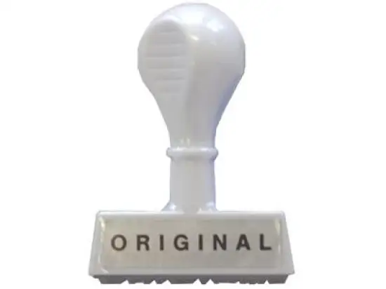 Textstempel Wedo 19329 193 29 Text: "ORIGINAL", Kunststoff, weiß