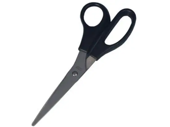 Edelstahlschere Wedo 9778N 977 8N Länge: 21 cm, schwarzer Kunststoffgriff (ABS), rostfreier Edelstahl