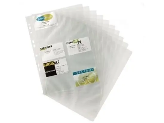 Visitenkartenhülle Durable 2389-19 238919 A4, Kunststoff (PP), genarbt, transparent, Pack 10 Stk
