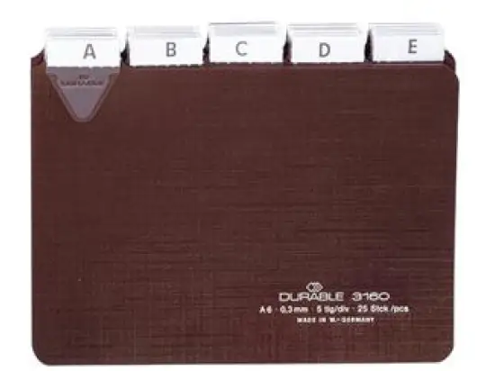 Leitregister Durable 3160-11 316011 A6-quer, Tabs, Kunststoff (PP)