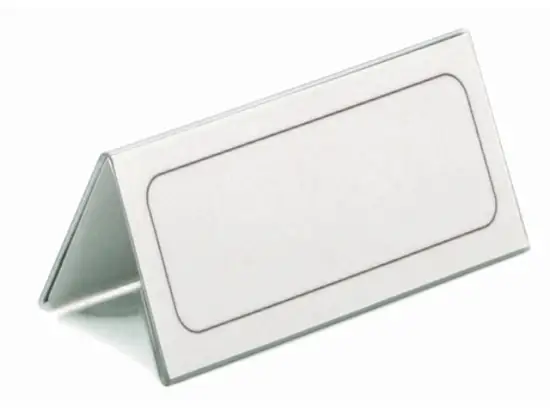 Tischnamensschild Durable 8052-19 805219 61/122x210mm Dachform, Pack 25 Stk