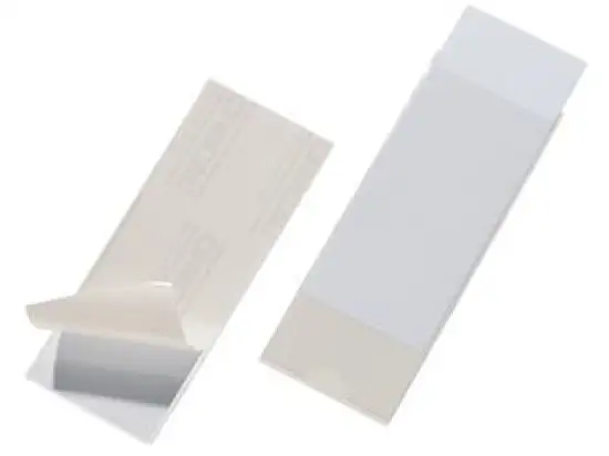Beschriftungsfenster Durable 8075-19 807519 Pocketfix 60x150mm selbstklebend, mit Einsteckschildern, Pack 10 Stk