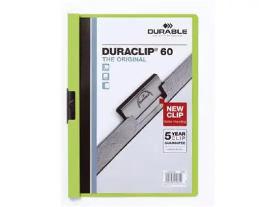 Klemmmappe Durable 2209-05 220905 Duraclip 60 A4, Hartfolie, grün