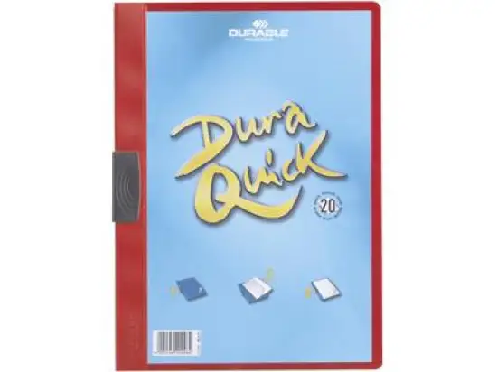 Klemmmappe Durable 2270-03 227003 Duraquick A4, Weich-/Hartfolie, rot