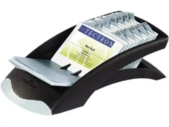 Visitenkartenbox Durable 2413-01 241301 Visifix Desk Vegas schwarz 100Hüllen