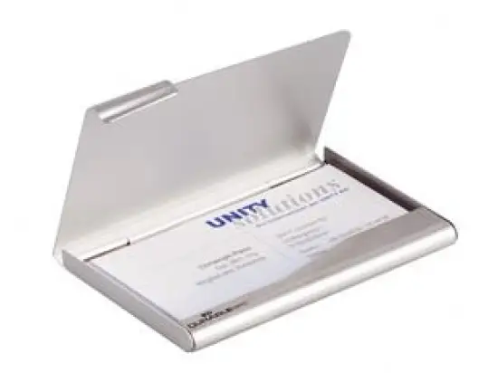 Visitenkartenspender Durable 2415-23 241523 silber 20Karten Aluminium 57x90mm