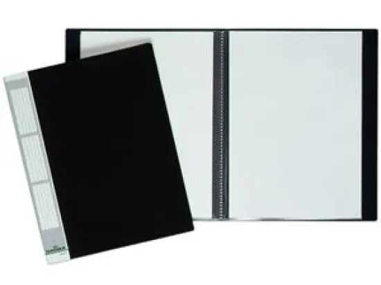 Sichtbuch Durable 2422-01 242201 Duralook schwarz A4 20Hüllen Kunststoff (PP), Pack 5 Stk