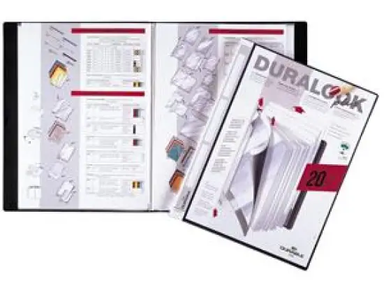 Sichtbuch Durable 2432-01 243201 Duralook Plus schwarz A4 20Hüllen Kunststoff (PP)
