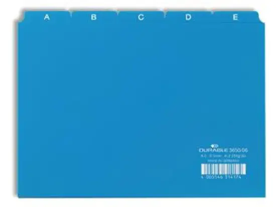 Leitregister Durable 3650-06 365006 A5-quer, A-Z 25-teilig/div, Kunststoff (PP) 0,3mm, blau