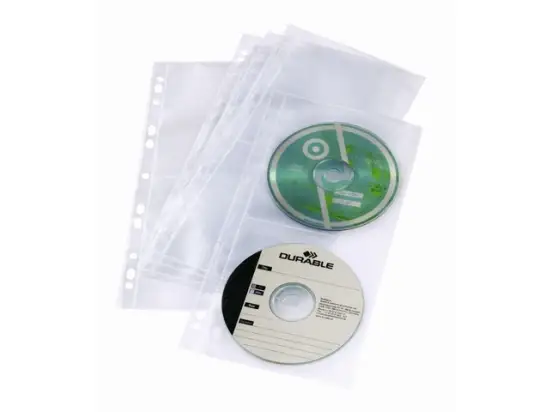 CD / DVD-Abhefthülle Durable 5282-19 528219 CD/DVD Cover light S 4CDs transparent Kunststoff (PP), Pack 5 Stk