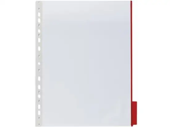 Sichttafel Durable 5607-03 560703 Funktion A4-hoch, Hartfolie, roter Reiter, Pack 5 Stk