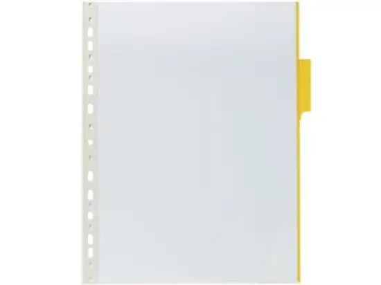 Sichttafel Durable 5607-04 560704 Funktion A4-hoch, Hartfolie, gelber Reiter, Pack 5 Stk