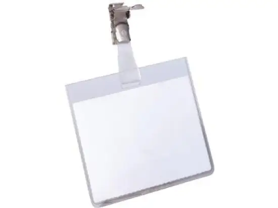 Namensschild Durable 8003-19 800319 60x90mm mit Clip quer, Pack 25 Stk