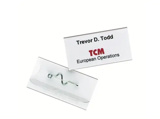 Namensschild Durable 8006-19 800619 30x60mm mit Wellennadel, Pack 100 Stk