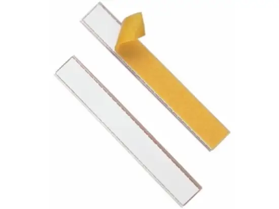 Beschriftungsschild Durable 8015-19 801519 Labelfix 200 x 15 mm selbstklebend, seitlich offen, Pack 10 Stk