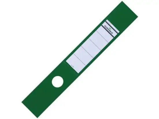 Ordner-Rückenschild Sichttasche Durable 8090-05 809005 Ordofix lang/breit, Kunststoff-Folie, selbstklebend, mit Aufdruck, grün, Pack 10 Stk