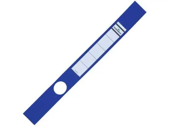 Ordner-Rückenschild Sichttasche Durable 8091-06 809106 Ordofix lang/schmal, Kunststoff-Folie, selbstklebend, mit Aufdruck, blau, Pack 10 Stk