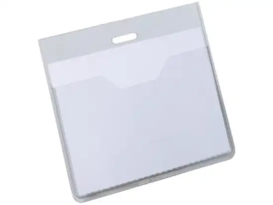 Namensschild-Hülle Durable 8136-19 813619 60x90mm ohne Clip quer offene Tasche, Pack 20 Stk