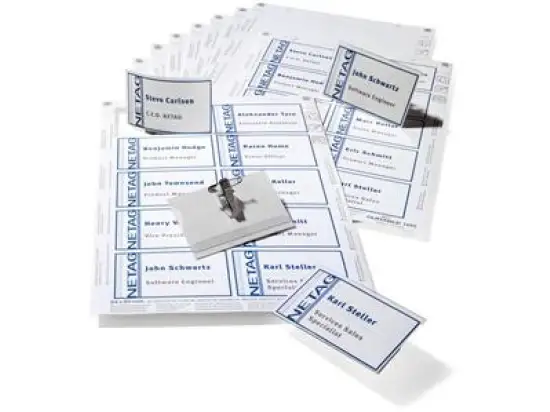 Namensschilder-Set Durable 8182-00 818200 mit Kombiklemme inkl. Software, Pack 20 Stk