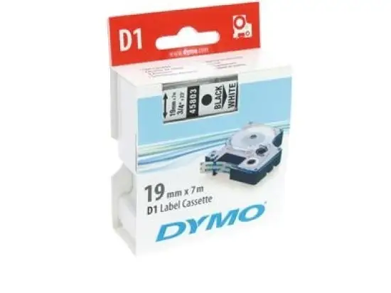 Schriftband-Kassette Dymo S0720880 45808 D1 19mm x 7m, schwarz auf gelb