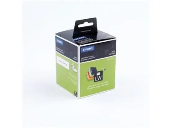 Ordner-Rückenschild Etiketten Dymo S0722470 99018 LabelWriter kurz/schmal, selbstklebend, blanko, weiß, Rolle 110 Stk