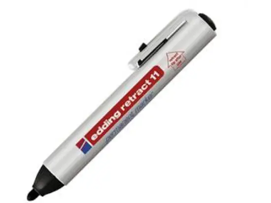 Permanentmarker Edding retract 11 4-11001 1,5-3mm, Rundspitze, schwarz
