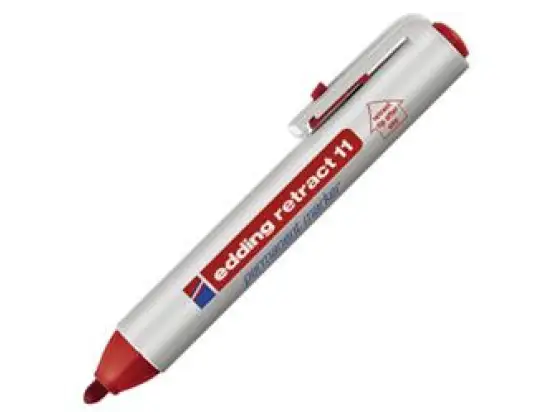 Permanentmarker Edding retract 11 4-11002 1,5-3mm, Rundspitze, rot