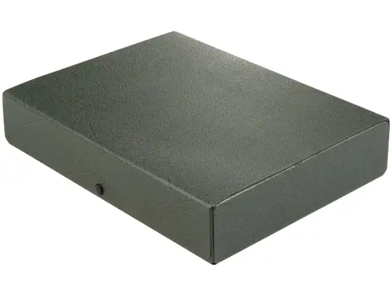 Dokumentenmappe Elba 400000985 31416 A4, Hartpappe, schwarz, Druckknopfverschluss, Füllstärke: 60mm (ca. 580 Blatt), 240x65x315mm