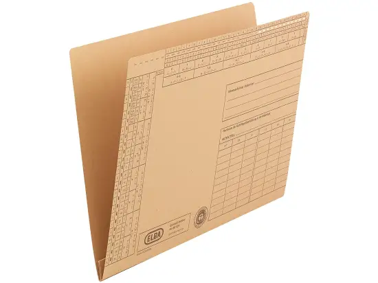 Einstellhefter Elba 100552000 80431 A4, Natronkarton 230g, kaufmännische Heftung + Amtsheftung, naturbraun