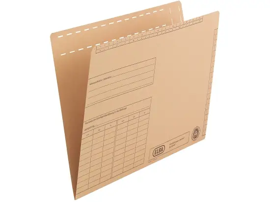 Einstellmappe Elba 100570002 80437 A4, Natronkarton 230g, naturbraun