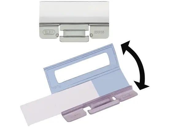 Vollsichtreiter Elba 100552070 85508 vertic 58x20mm, Kunststoff (PP), farblos, 4-zeilig, Pack 25 Stk