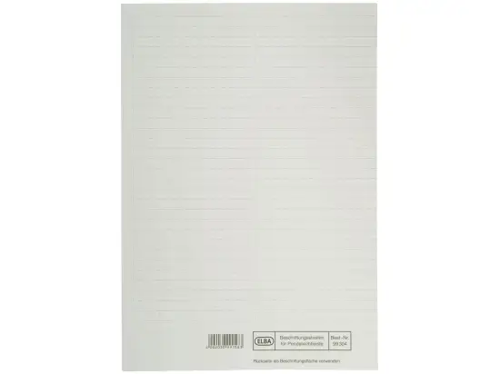 Organisationsstreifen Elba 100420973 99304WE 8mm, blanko, Karton 160g, weiß, für Pendel-Sichtleiste 99711, Pack 10 x 60 Streifen/1 Blatt