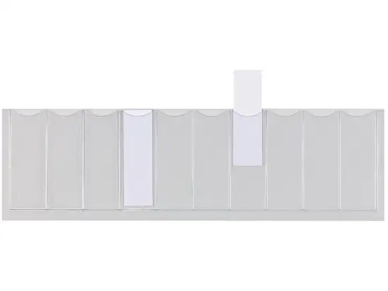 Pendeleinsteckschild Elba 100420914 99526 50x18mm, Kunststoff (PVC), farblos, selbstklebend, Pack 50 Stk