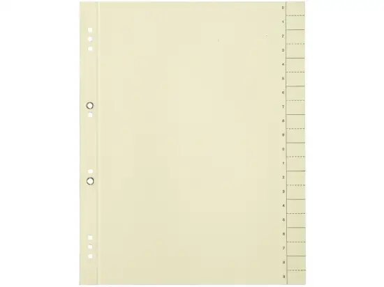 Trennblatt Elba 400004664 06455CH Oxford A4, Kraftkarton 200g, chamois, Ziffern 0-9, Pack 100 Stk