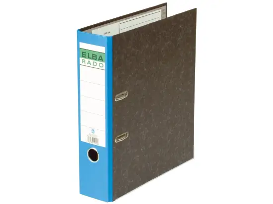 Ordner Elba 100555312 10407BL Rado A4, 80mm, Pappe/Wolkenmarmor, blauer Rücken