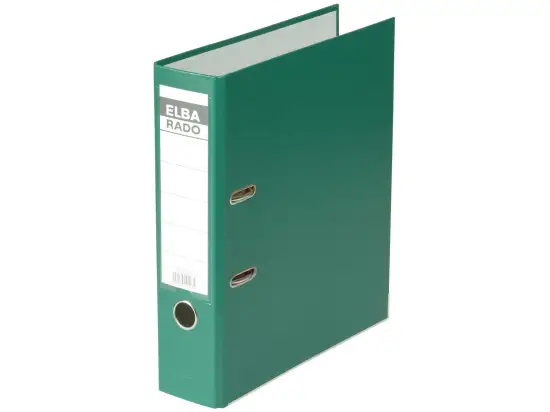 Ordner Elba 100022614 10417GN Rado Brillant A4, 80mm, Pappe/Papier, Wechselfenster, grün