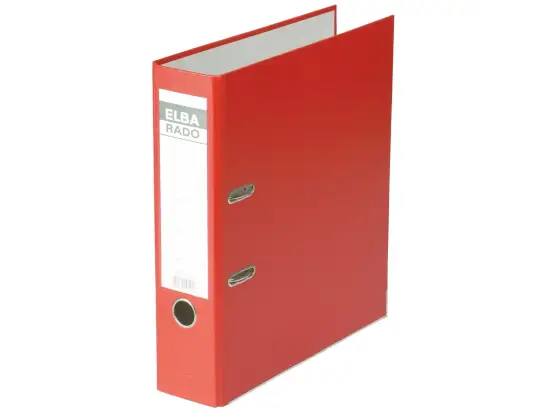 Ordner Elba 100022616 10417RO Rado Brillant A4, 80mm, Pappe/Papier, Wechselfenster,rot