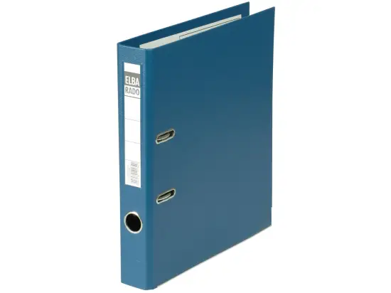 Ordner Elba 100022619 10494BL Rado Plast A4, 50mm, Pappe/PVC-Folie, Wechselfenster, blau
