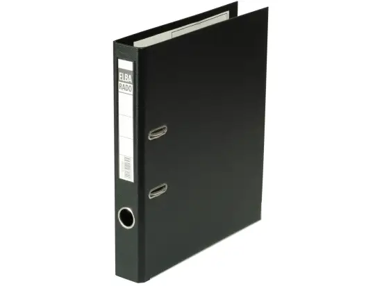 Ordner Elba 100022624 10494SW Rado Plast A4, 50mm, Pappe/PVC-Folie, Wechselfenster, schwarz